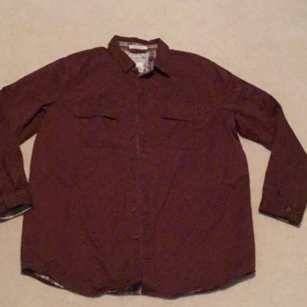 LL Bean mens LARGE TALL handsome button-down shirt